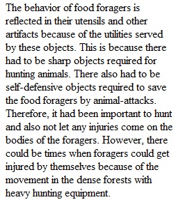 Forum 7. Patterns of Subsistence (1. Utensils an food-foraging)